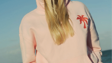 Pink Palm Puff Hoodie
